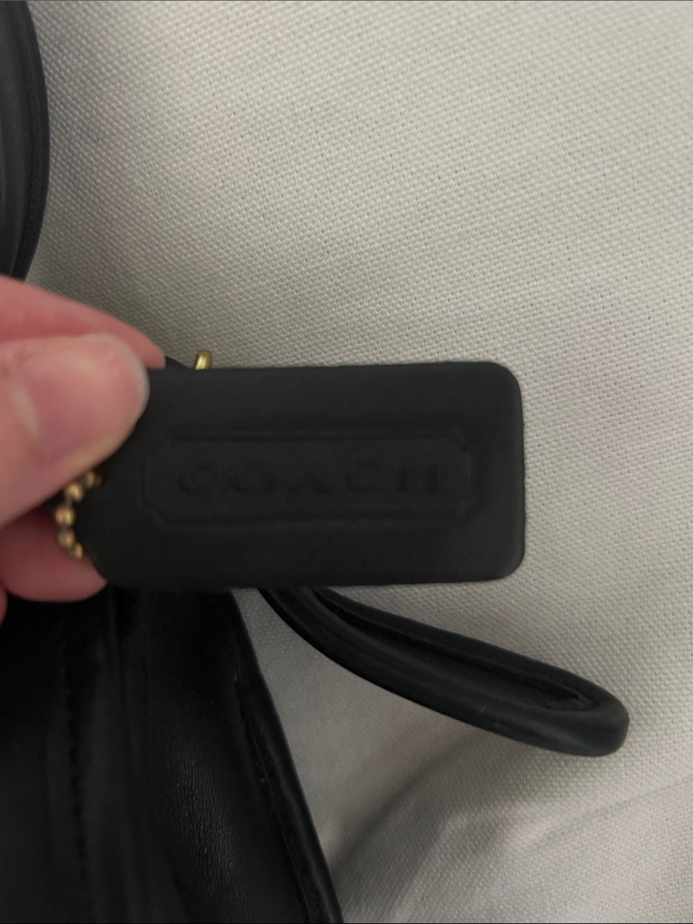 Vintage Coach 9061 Rambler Legacy Crossbody Black Leather Brass Hardware - Picture 2 of 5